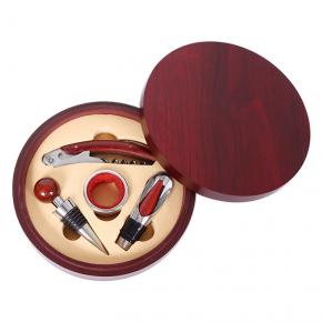 Wood Box Wine Opener Tool Set