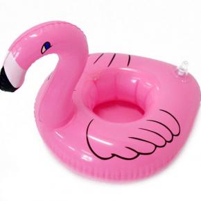Inflatable flamingo cup holder